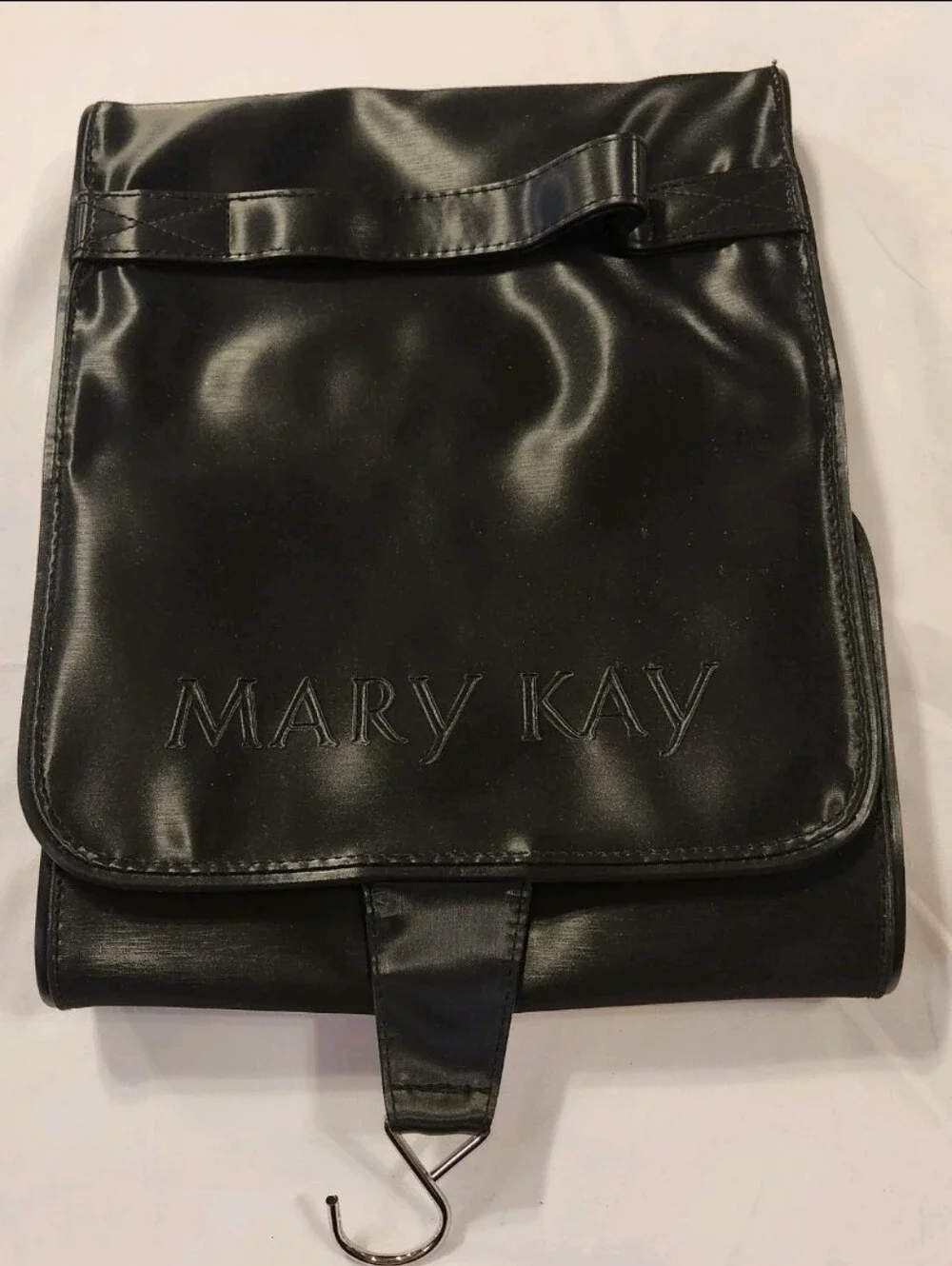 Mary Kay Travel Roll-Up Cosmetic Bag Organizer Black w/Removable Pouches Hanging